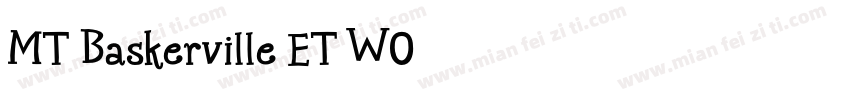 MT Baskerville ET W0字体转换